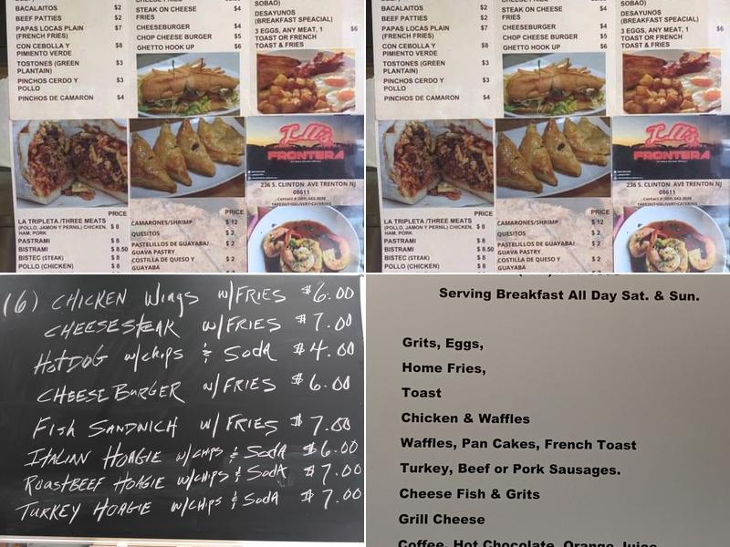 Las Fronteras Menu