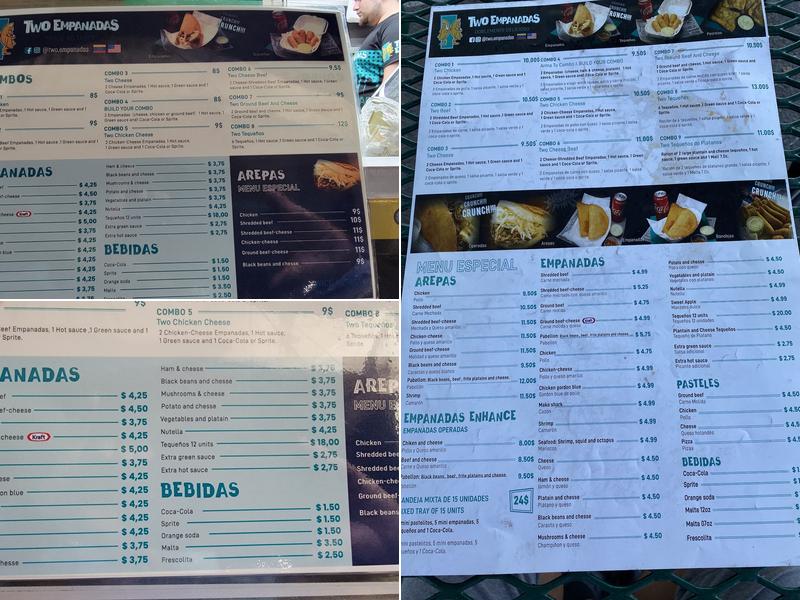 Two Empanadas Menu