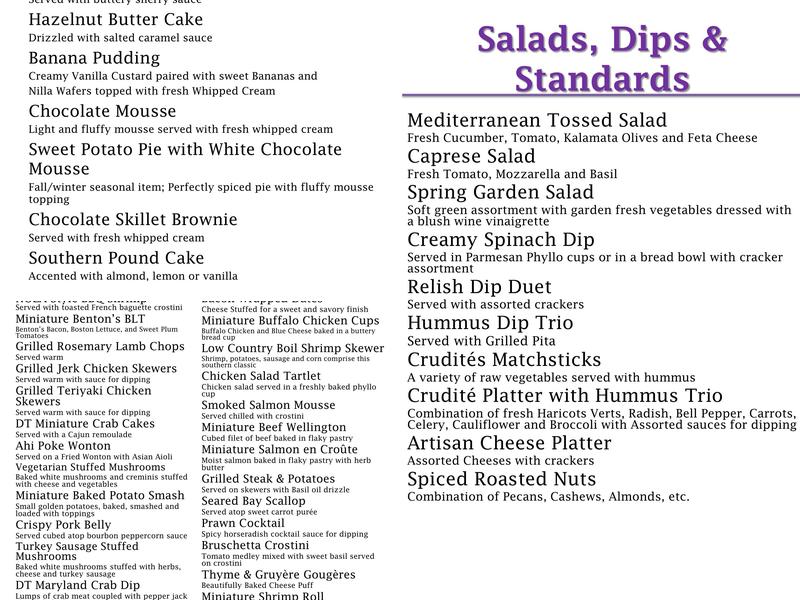 DistinctTaste Menu
