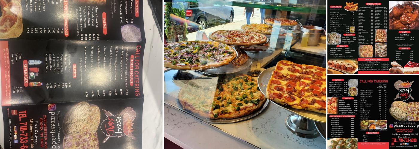 Pizza Squad Menu