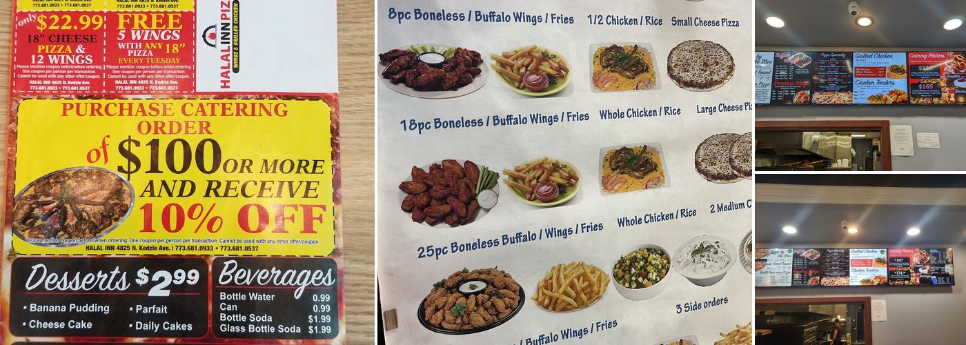 HALAL INN (Pizza, Wings & Grilled Chicken) Menu