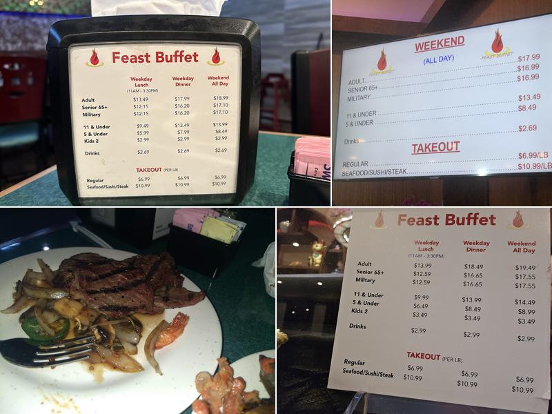 Feast Buffet Menu