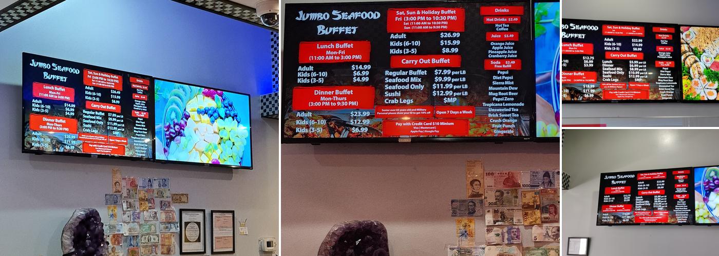 Jumbo Seafood Buffet Menu