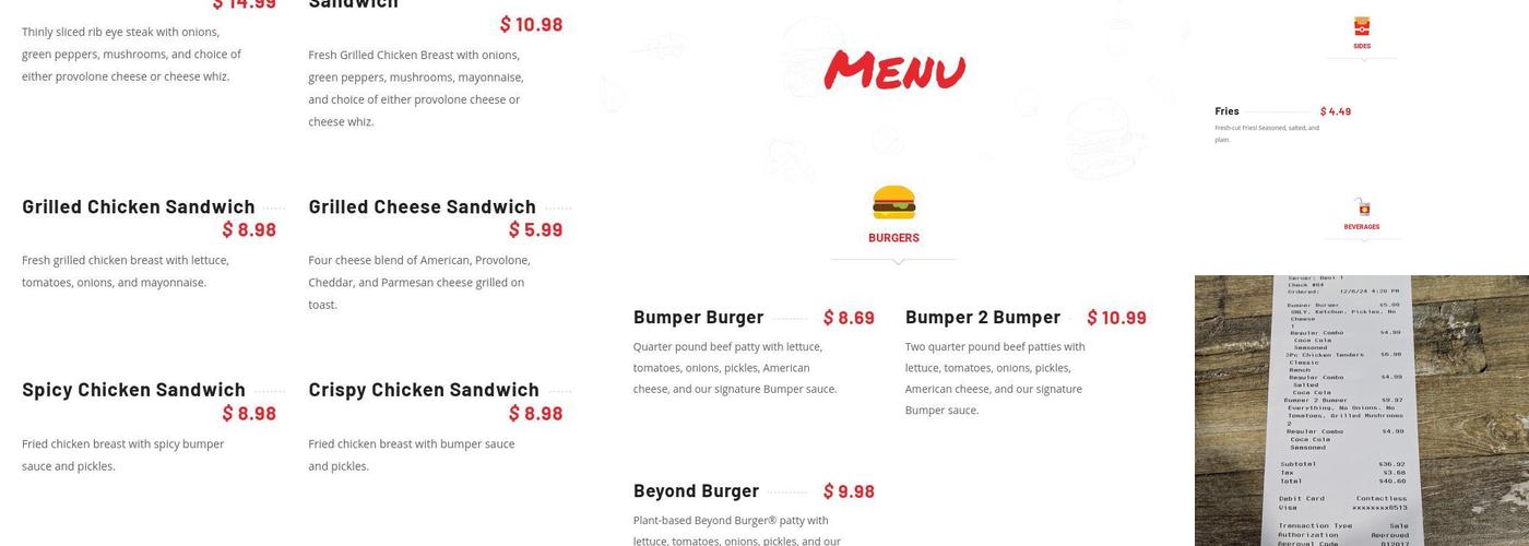 Bumper 2 Burger Menu
