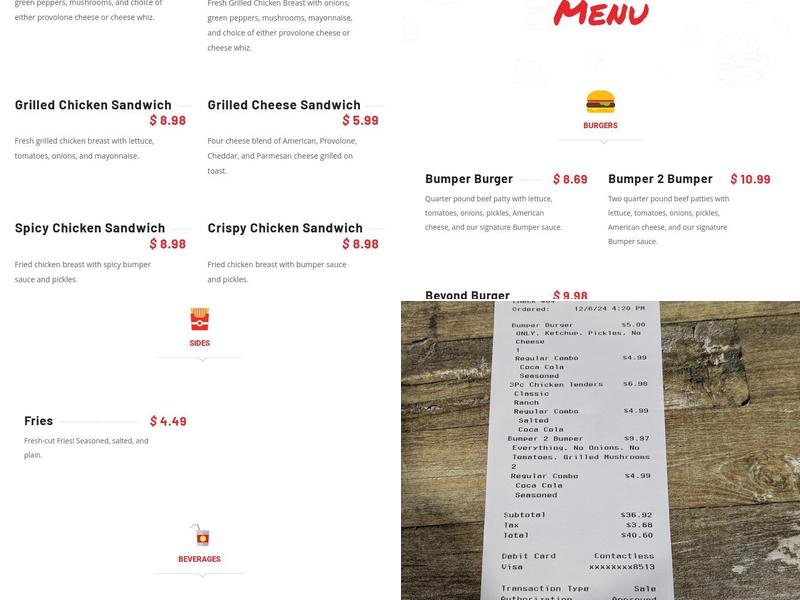 Bumper 2 Burger Menu