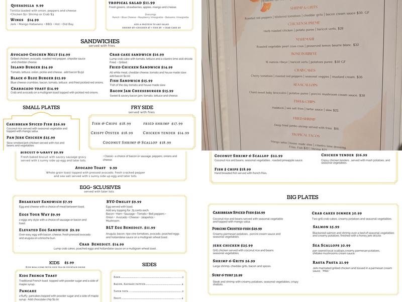 Broken Plate Kitchen Menu