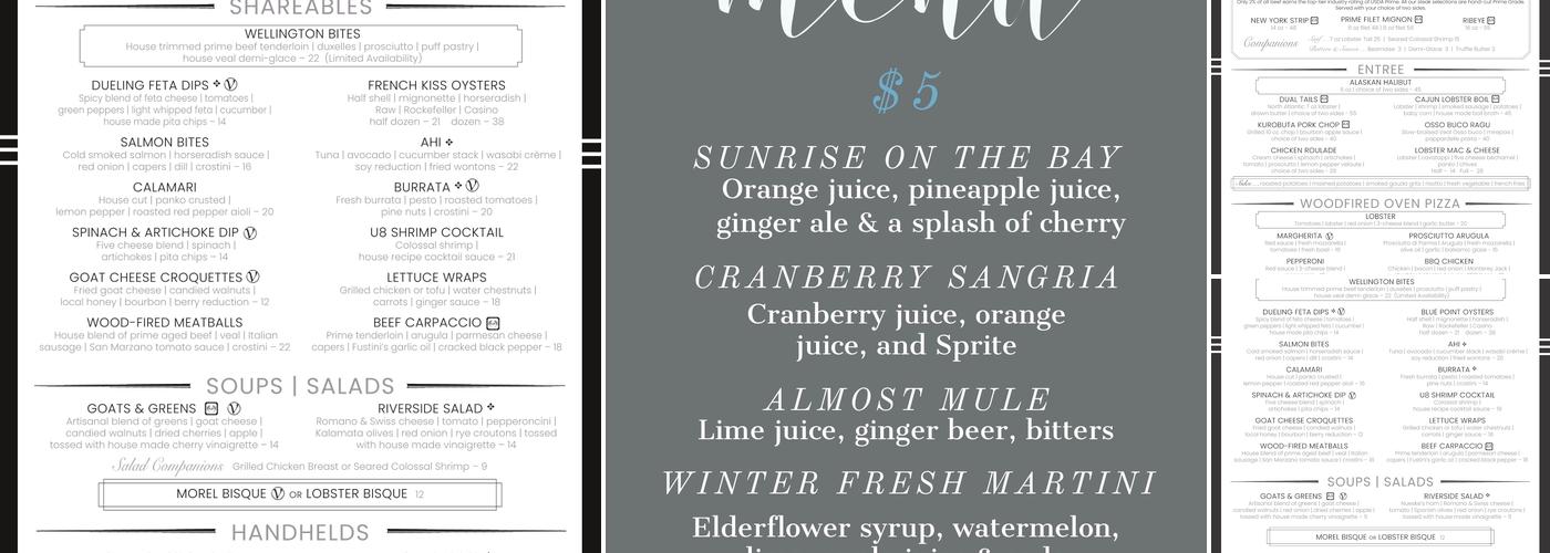 The Tasting Room Restaurant Menu