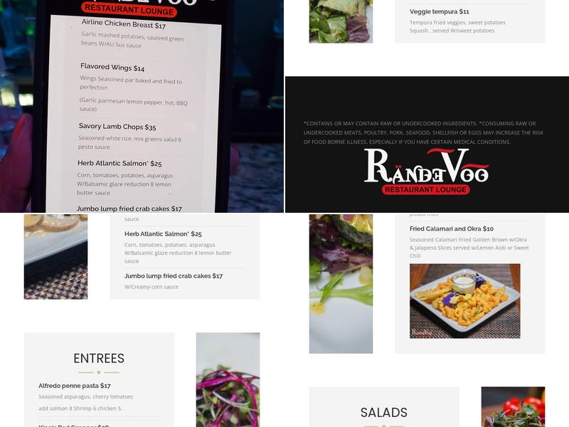 Randevoo Restaurant Lounge Menu
