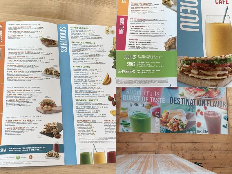 Tropical Smoothie Cafe Menu
