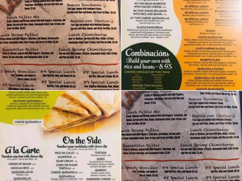 El Ranchito Menu