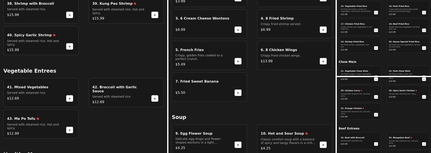 Asia Wok Teppanyaki & Chinese Food Menu