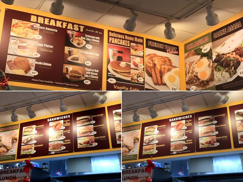Cafe Vanilla Menu