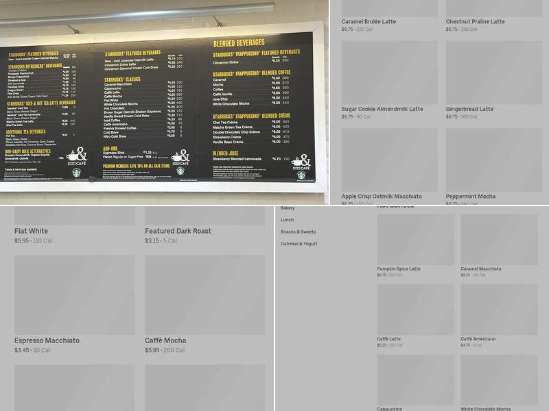 Starbucks Menu