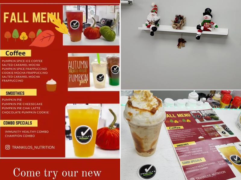 Trankilo's Nutrition Menu