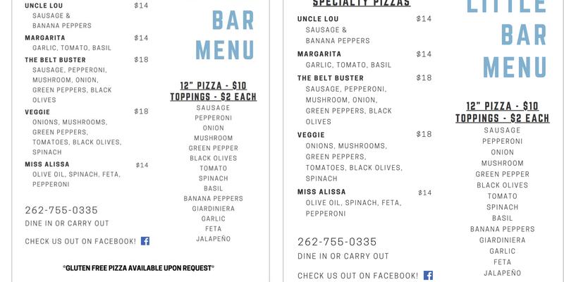 Little Bar Menu