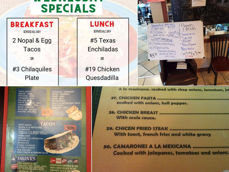 Rodeos Tex Mex Restaurant Menu