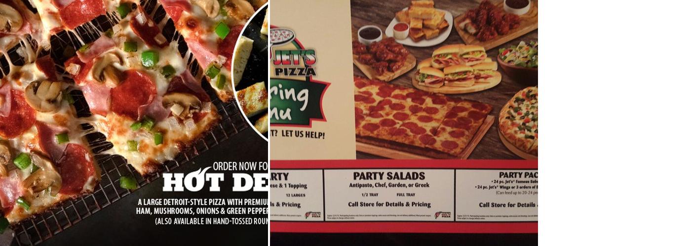 Jet's Pizza Menu