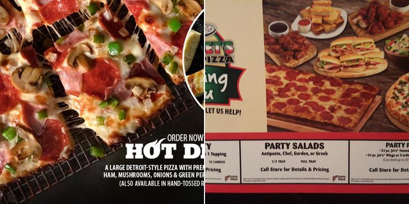 Jet's Pizza Menu