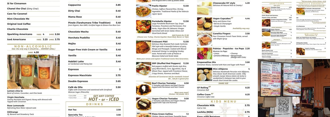 El Charro Hipster Menu