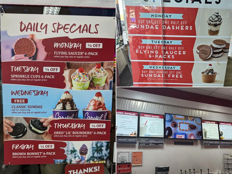 Carvel Menu
