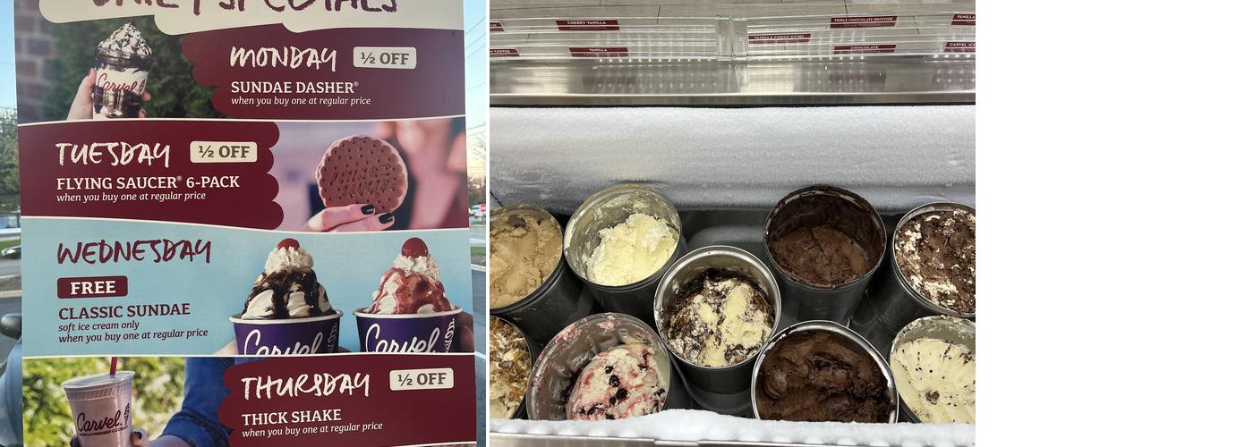 Carvel Menu