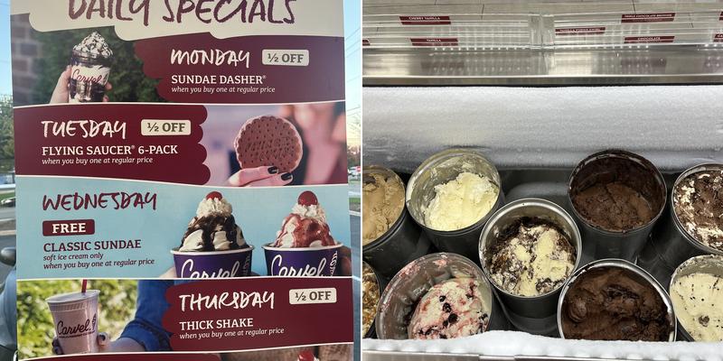 Carvel Menu