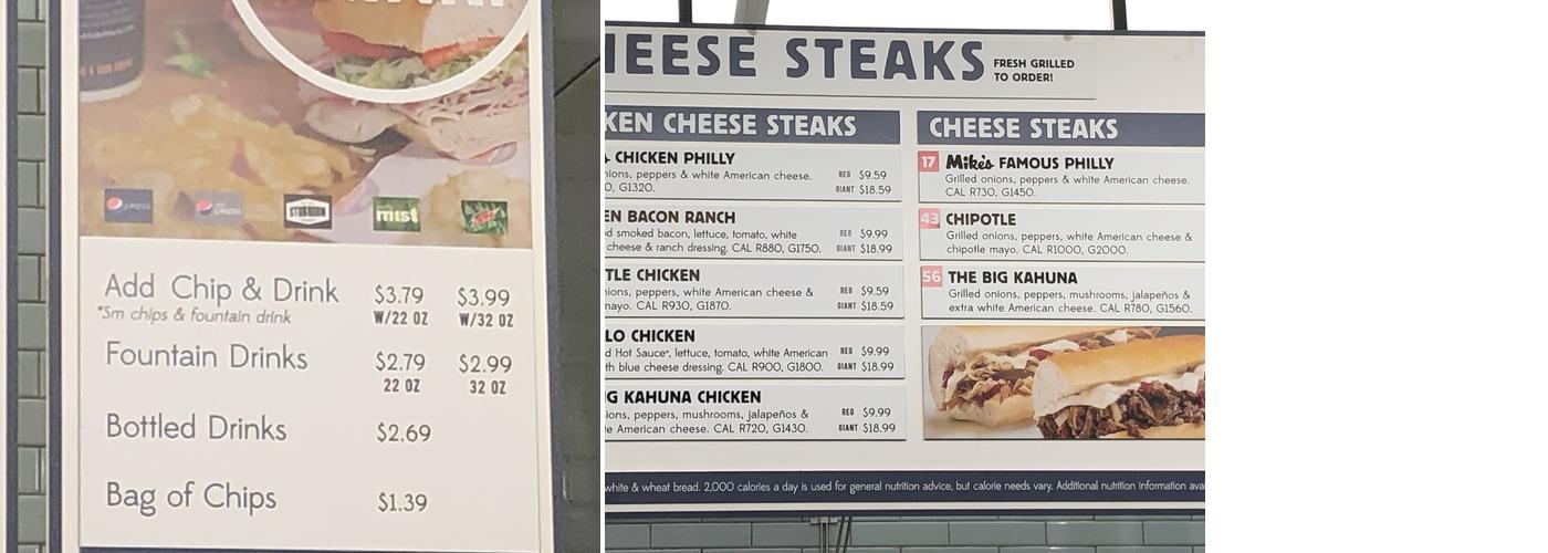 Jersey Mike's Subs Menu