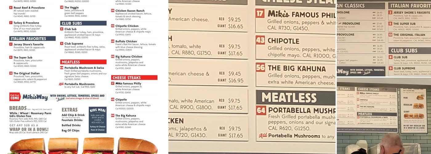Jersey Mike's Menu