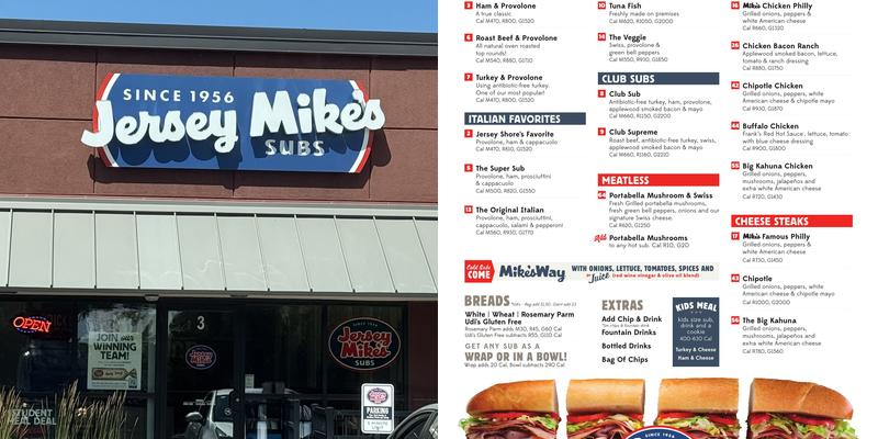 Jersey Mike's Subs Menu