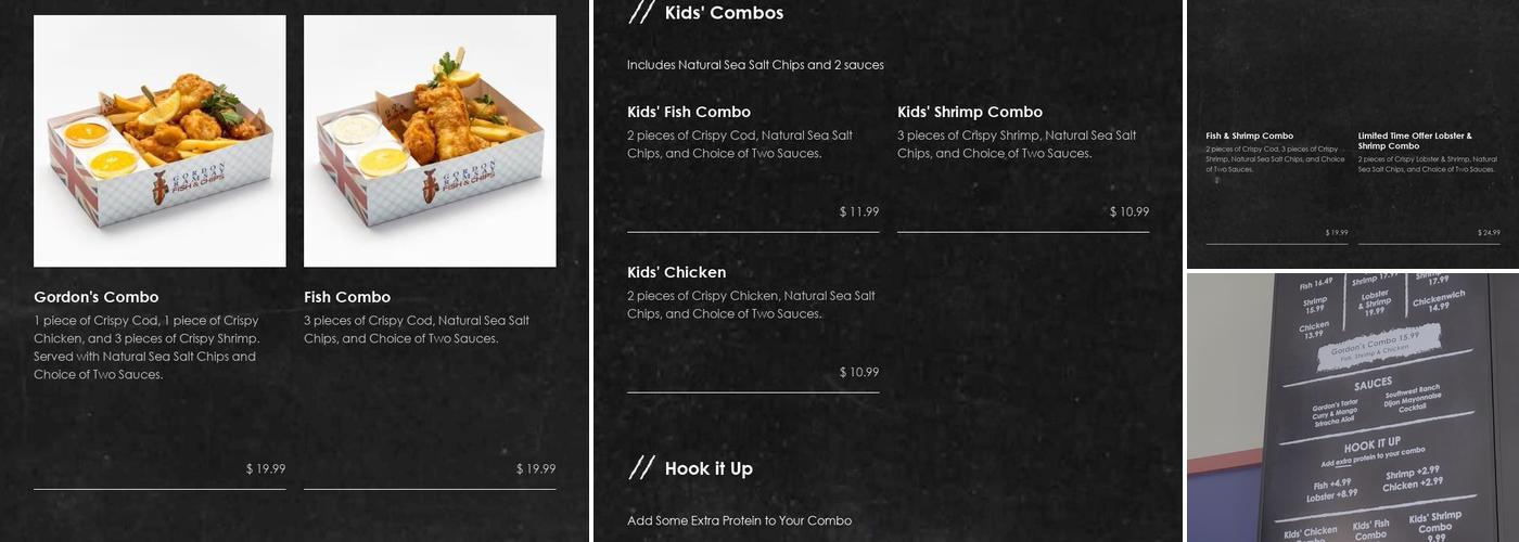Gordon Ramsay Fish & Chips Menu
