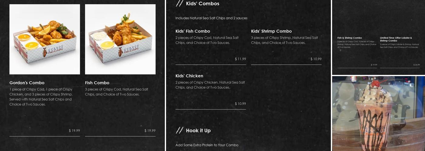 Gordon Ramsay Fish & Chips Menu