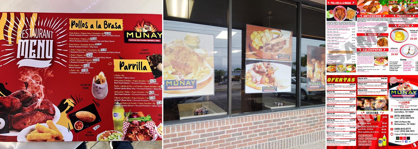 Munay 2 Peruvian Chicken Menu