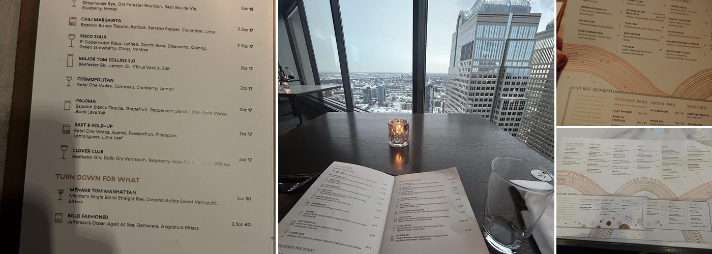 Major Tom Bar Menu