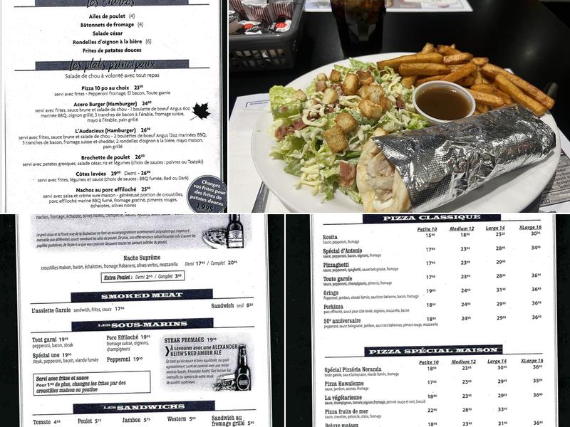 Noranda Pizzeria Menu