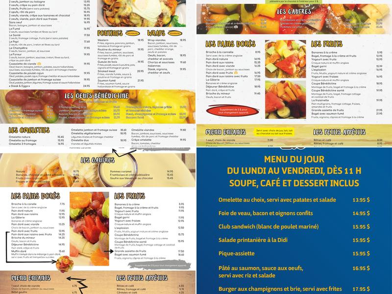 Bénédictine 2.0 Menu