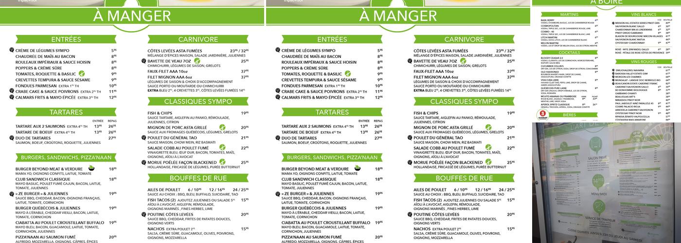 Symposium Menu
