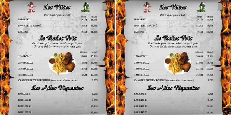 Le Buffet Du Dragon Menu