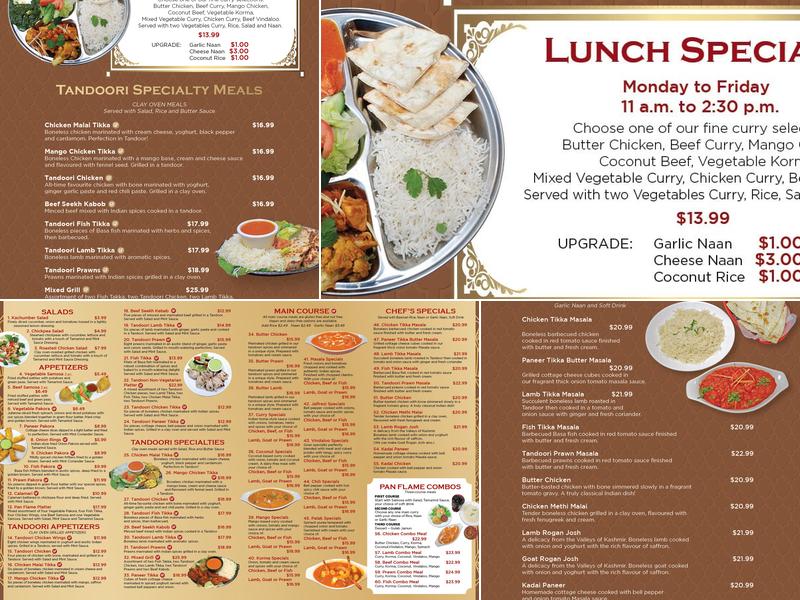 Pan Flame Camrose Menu