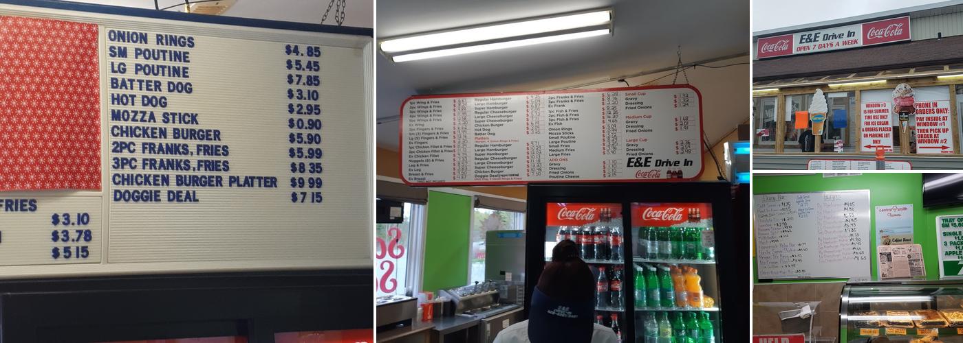 E&E Drive-In Menu