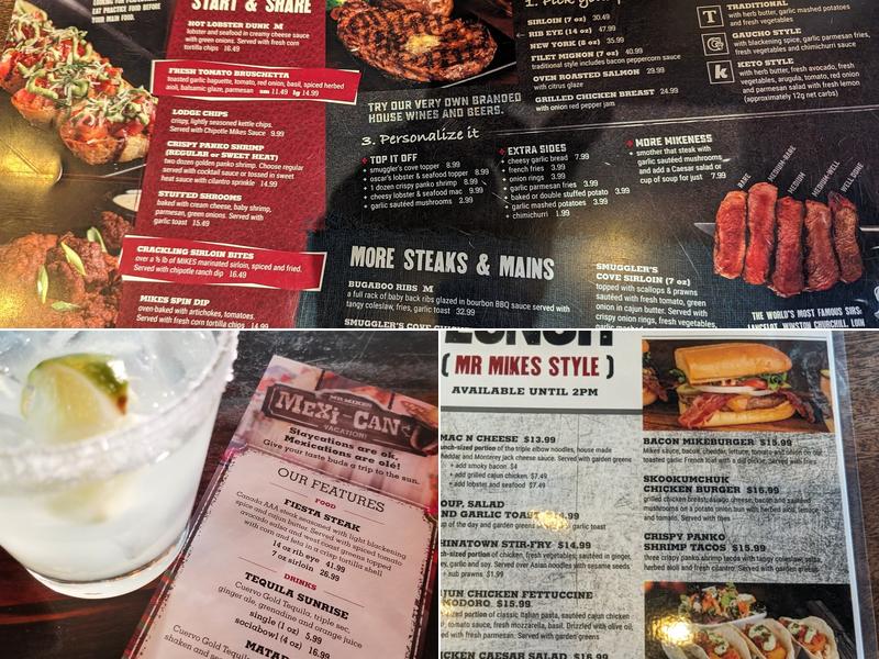 MR MIKES Steakhouse Casual Menu