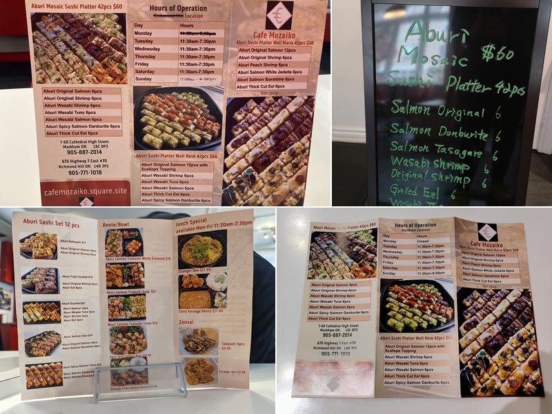 Cafe Mozaiko Menu