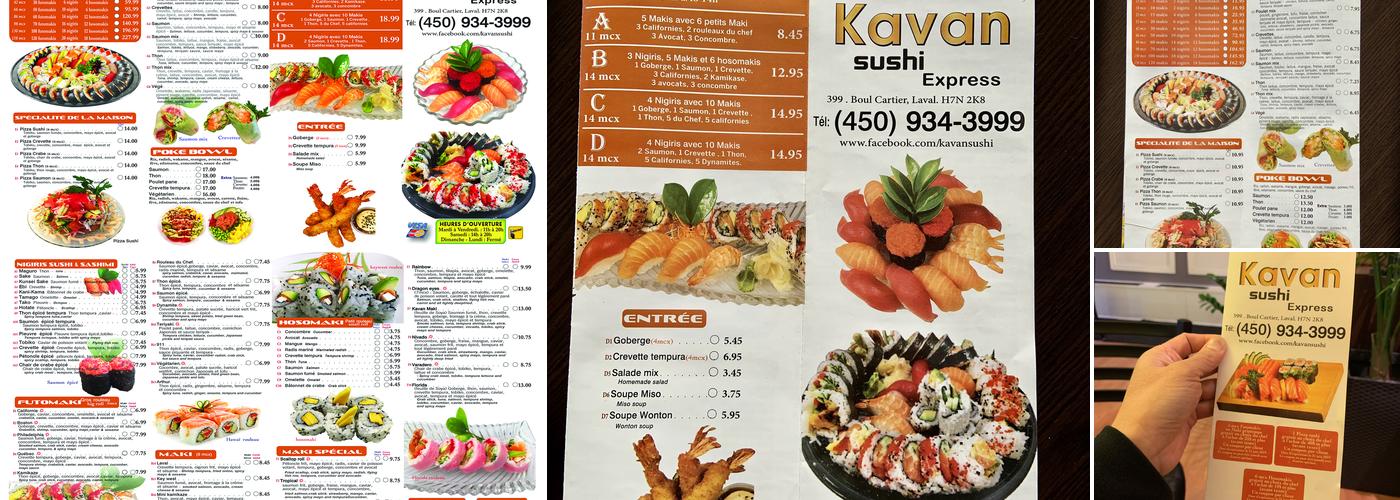 Kavan Sushi Menu