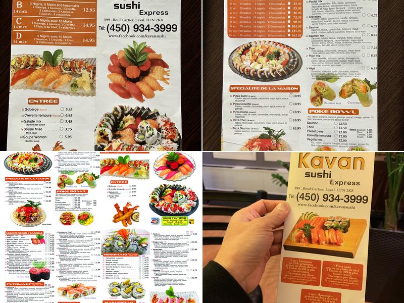 Kavan Sushi Menu