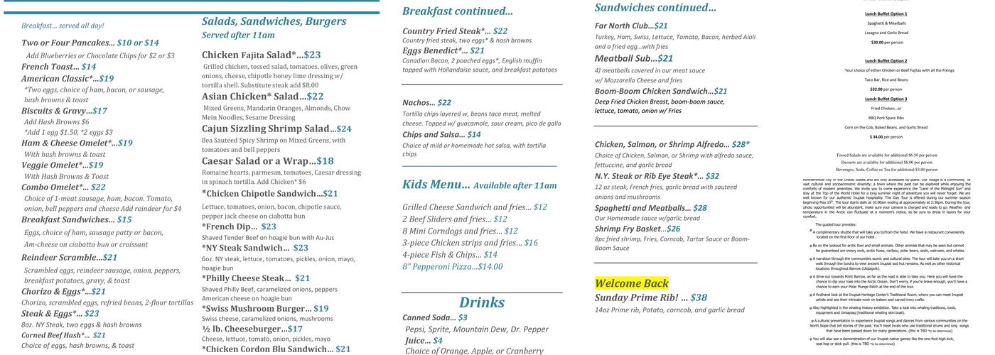 Niġġivikput Menu