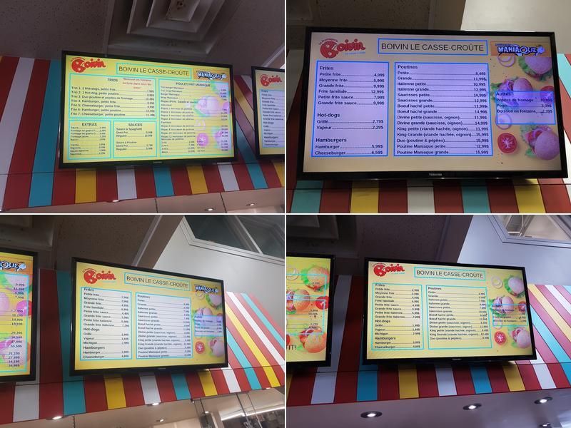 La fromagerie Boivin le casse-croûte Menu