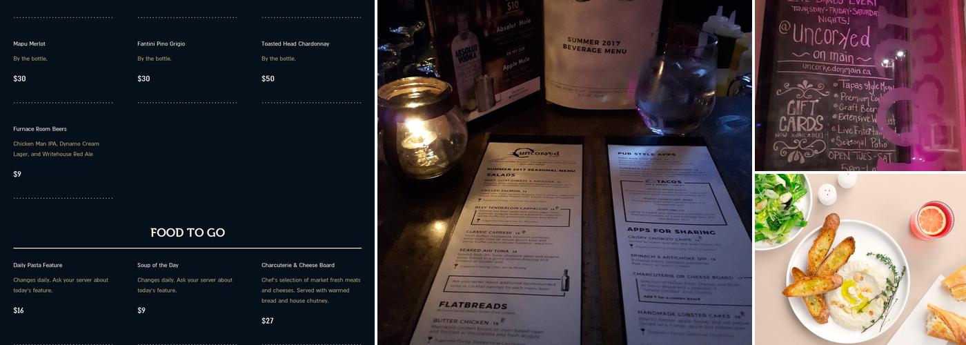 Uncorked on Main Menu