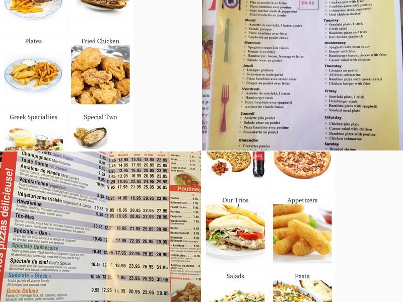 Pizza Greco Menu