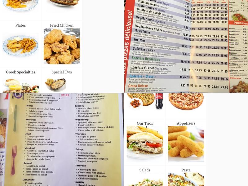 Pizza Greco Menu
