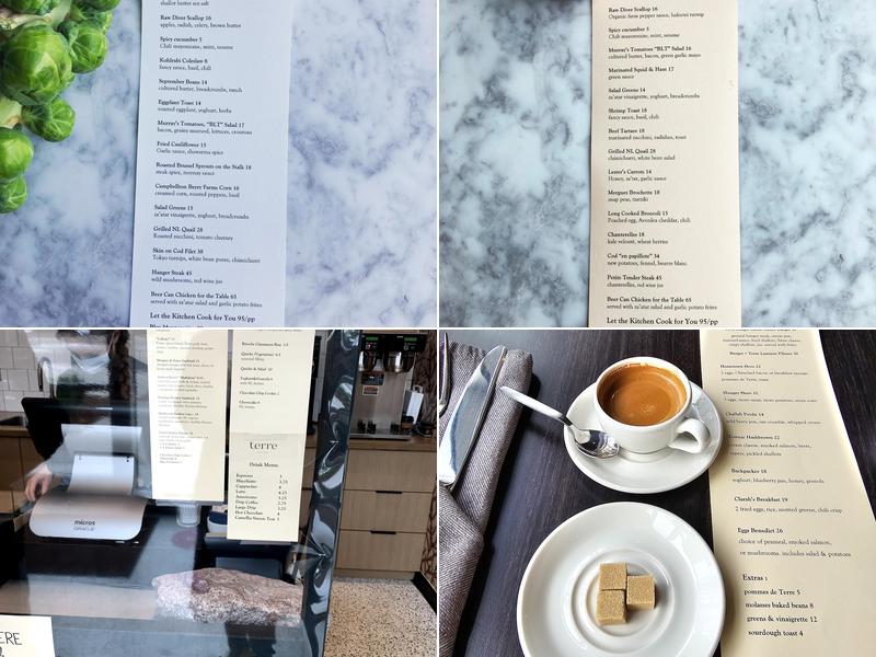 Terre Restaurant Menu