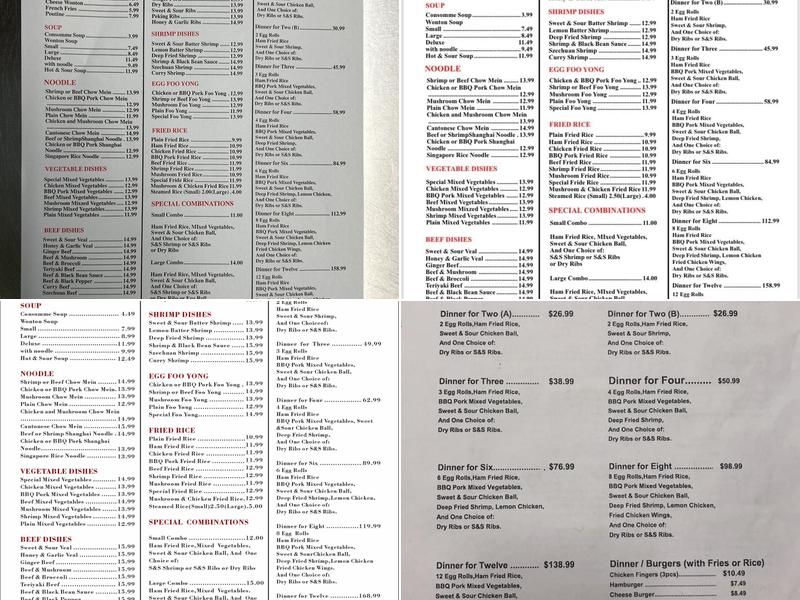 Lee's Restaurant Menu